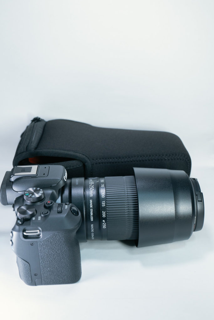 EOS R10、EF-S55-250mm F4-5.6 IS STM +EF-EOS RとカメラケースM-140