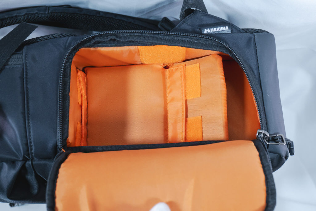 ハクバ プラスシェル ブロス バックパック M左面内部